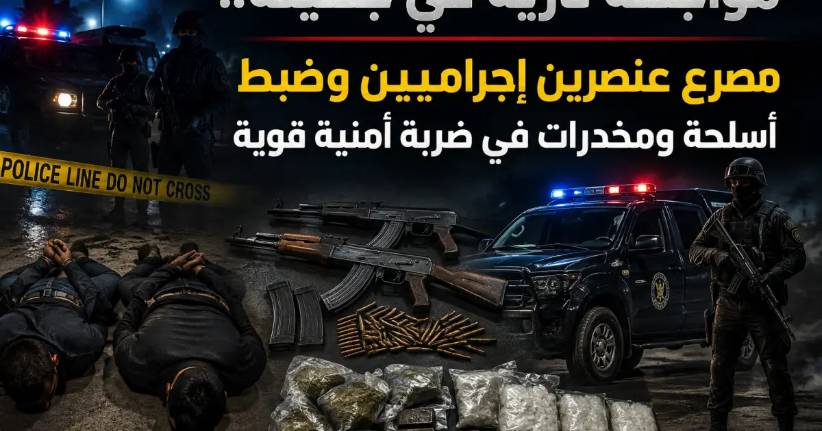 اشتباك مسلح في جهينة.. مصرع عنصرين وضبط مخدرات وأسلحة