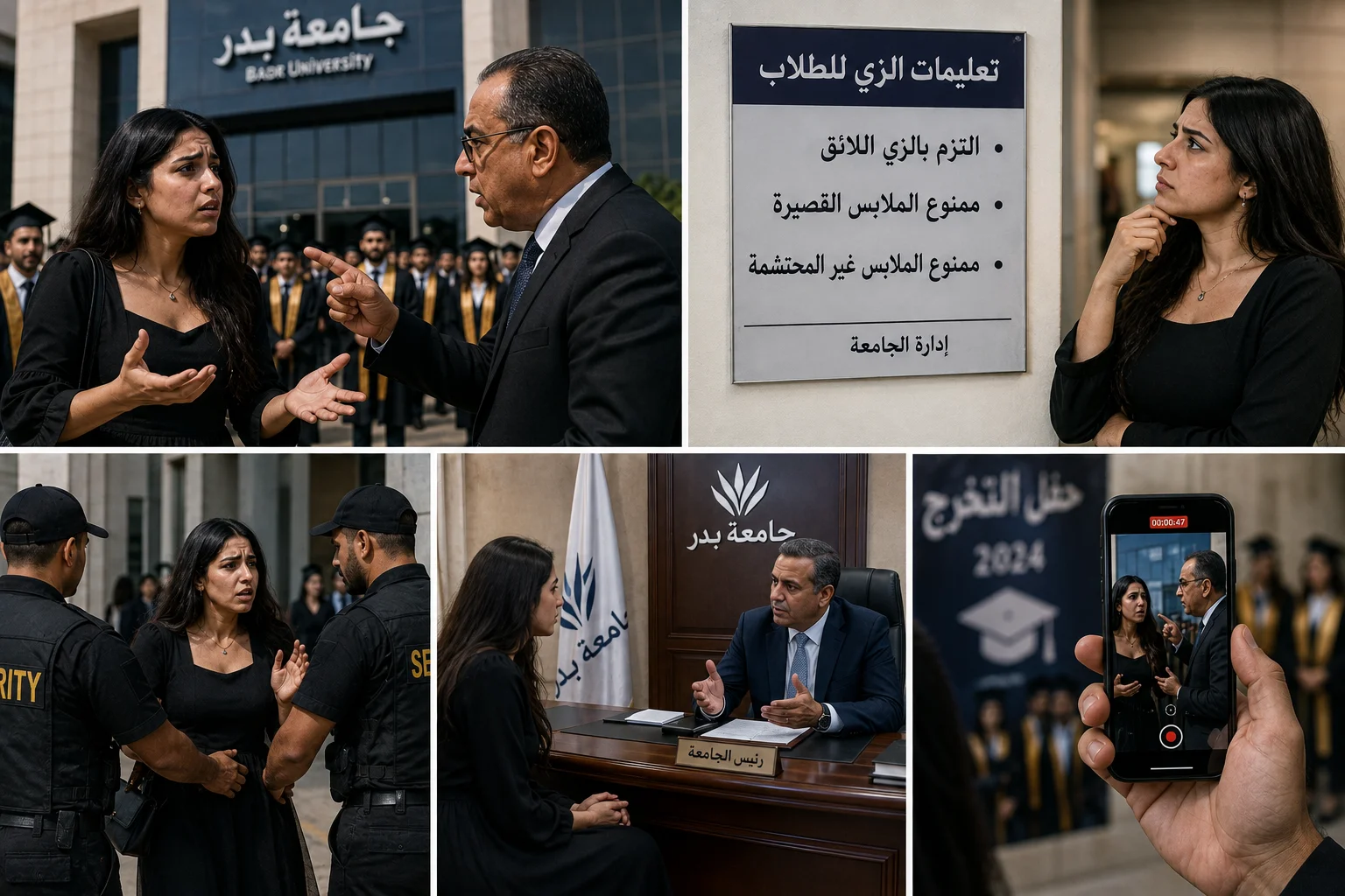 صورة 1 - طالبة بجامعة بدر تتهم عميد «الطب البيطري» بالتجاوز اللفظي وتصويرها خلال يوم التخرج