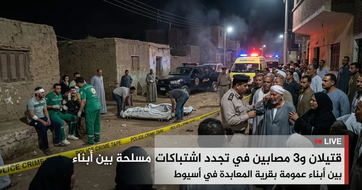 تجدد إطلاق النار بين أبناء العمومة ف المعابدة.. قتيلان و3 إصابات خطيرة 