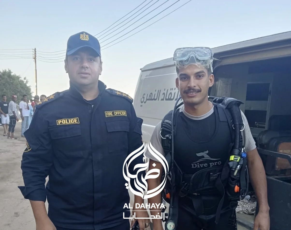 صورة 5 -     بقيادة الرائد محمد أسامة.. الإنقاذ النهري ينجح في انتشال جثمان غريق المنشأة