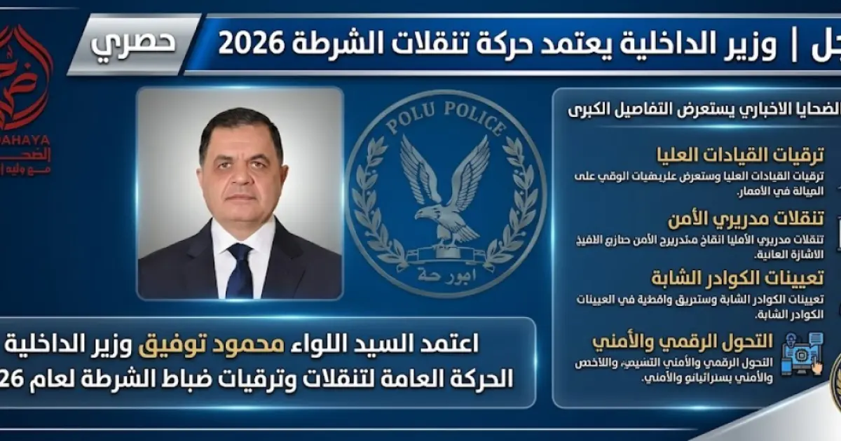 حصري :: موقع الضحايا الاخباري يستعرض  حركة تنقلات الشرطة 2026م 