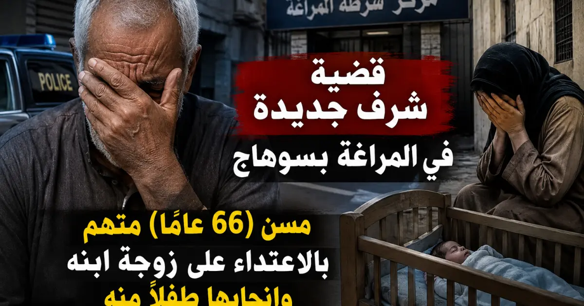 مسن في الـ66 متهم بالاعتداء على زوجة نجله وإنجابها طفلًا خلال غيابه المراغة بسوهاج