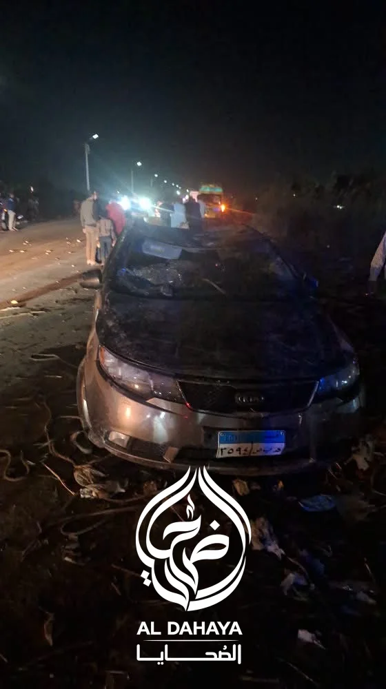 صورة 5 - بالصور | مصرع عروسين وشقيقة العروس وإصابة 3 آخرين في سقوط سيارة زفاف بترعة في سوهاج