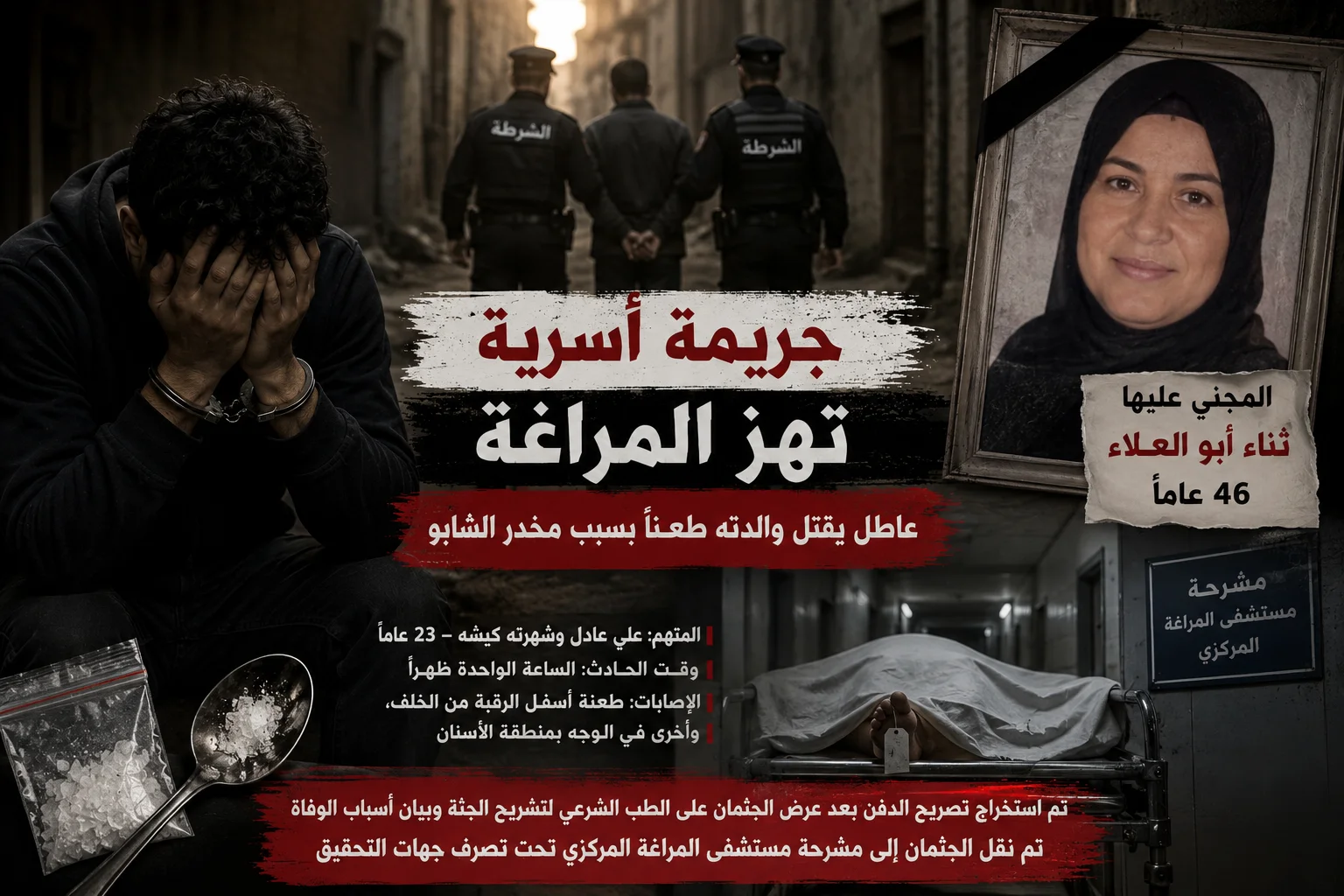  تشييع جثمان سيدة لقيت مصرعها على يد نجلها بالمراغة